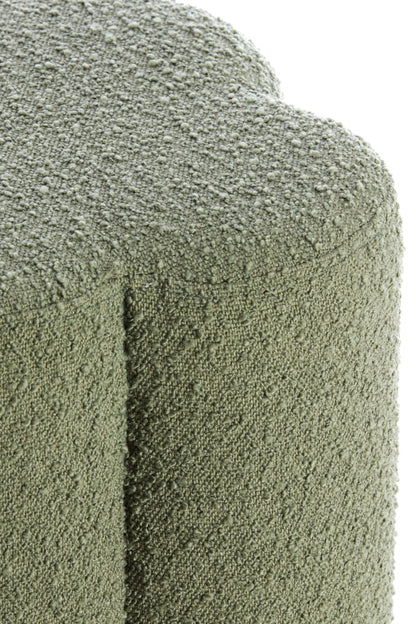 Sitzpouf NALANI 38x38x45cm bouclé dunkelgrün