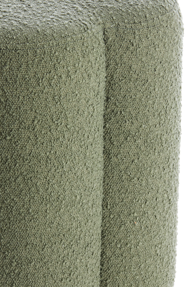 Sitzpouf NALANI 38x38x45cm bouclé dunkelgrün
