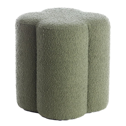 Sitzpouf NALANI 38x38x45cm bouclé dunkelgrün