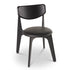 Slab Dining Chair – Black Brushed Oak & Black Leather
