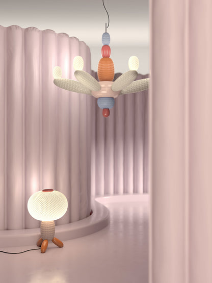 Hängeleuchte und Tischleuchte Soft Blown Chandelier – Pink Ø96 x H80 cm – Lladró