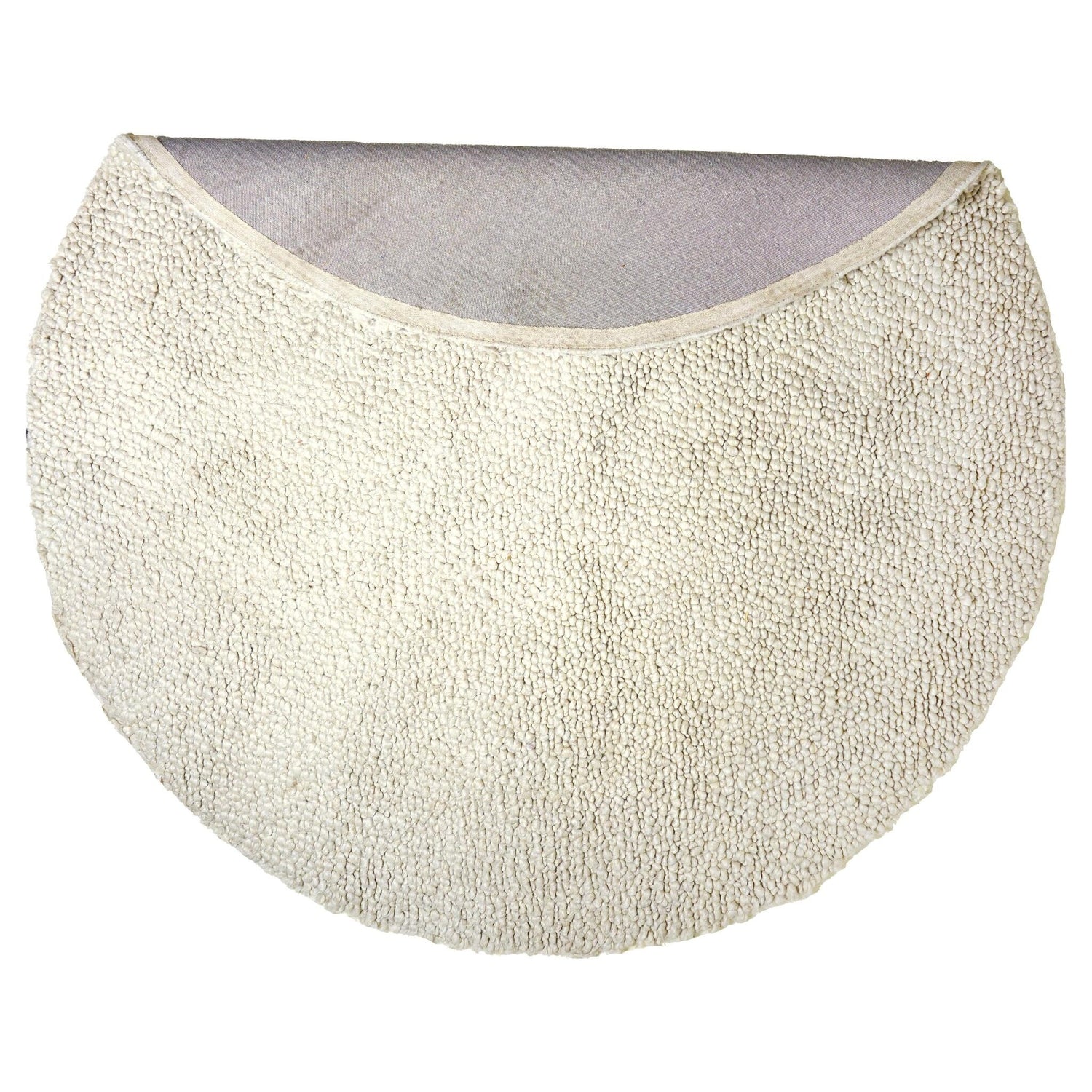 Moderner runder Teppich in Naturtönen