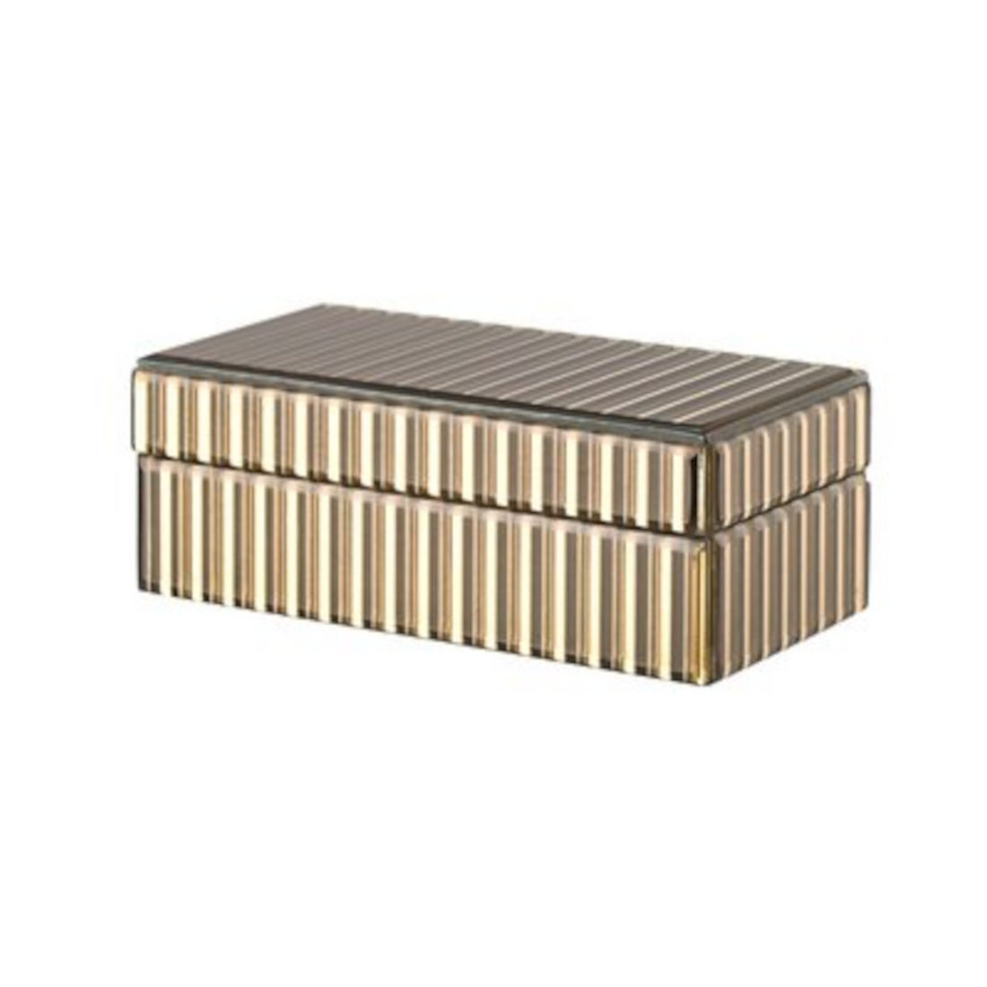 Luxuriöse kleine Schmuckbox mit Spiegelbeschichtung.
