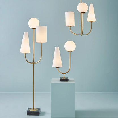 Stehleuchte PARADISO gold, marmor von Jonathan Adler