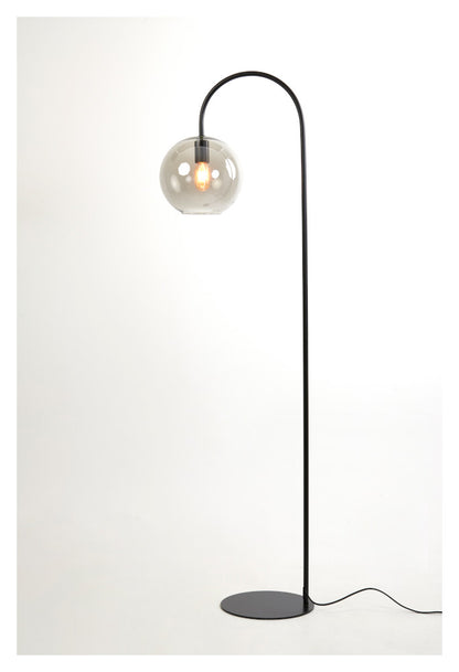 Stehleuchte SUBAR 45x28x158 cm matt schwarz/grau Rauchglas