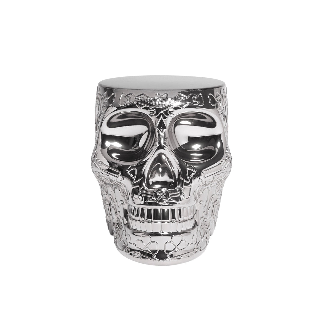 Stuhl & Beistelltisch MEXICO in Silber von Qeeboo