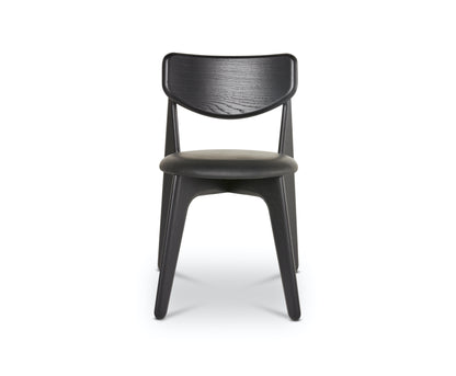 Slab Dining Chair – Black Brushed Oak &amp; Black Leather von Tom Dixon