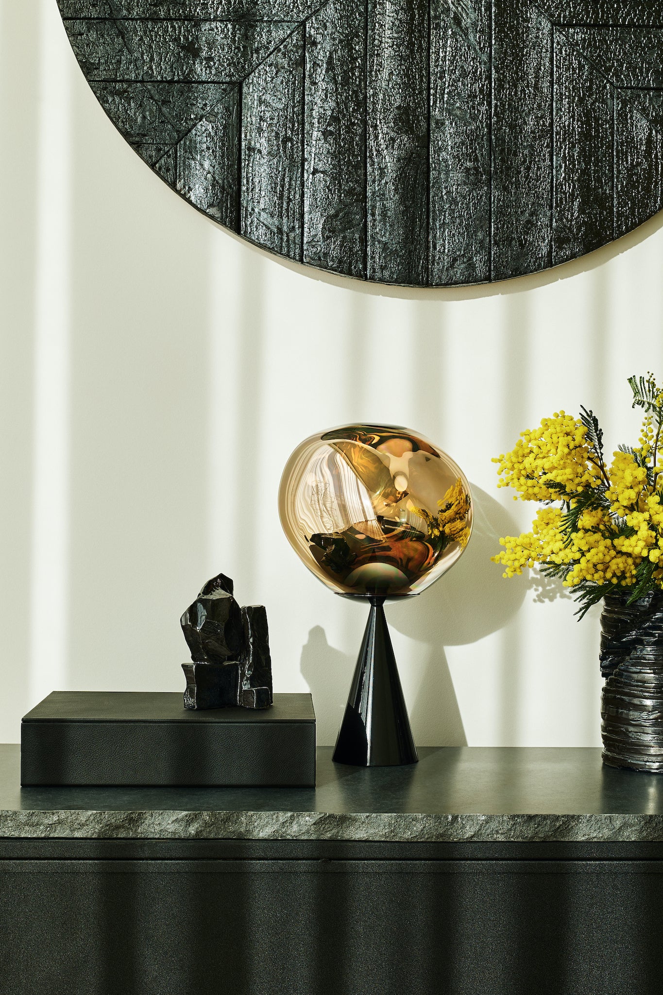 Dekoration Tom Dixon - Melt Table Light in Gold Polished Polycarbonate