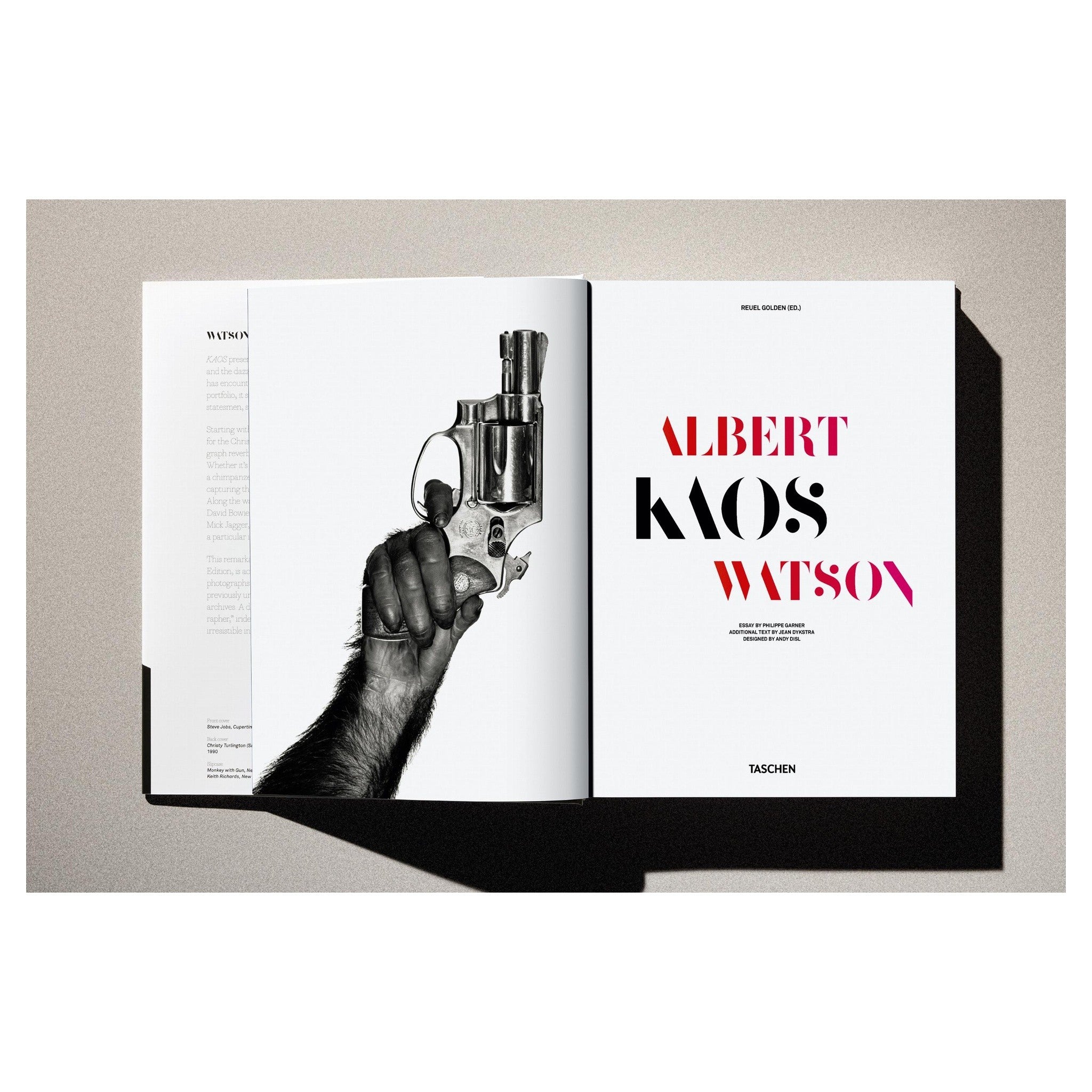 Studioaufnahme des vollständigen Buchobjekts „Kaos“.