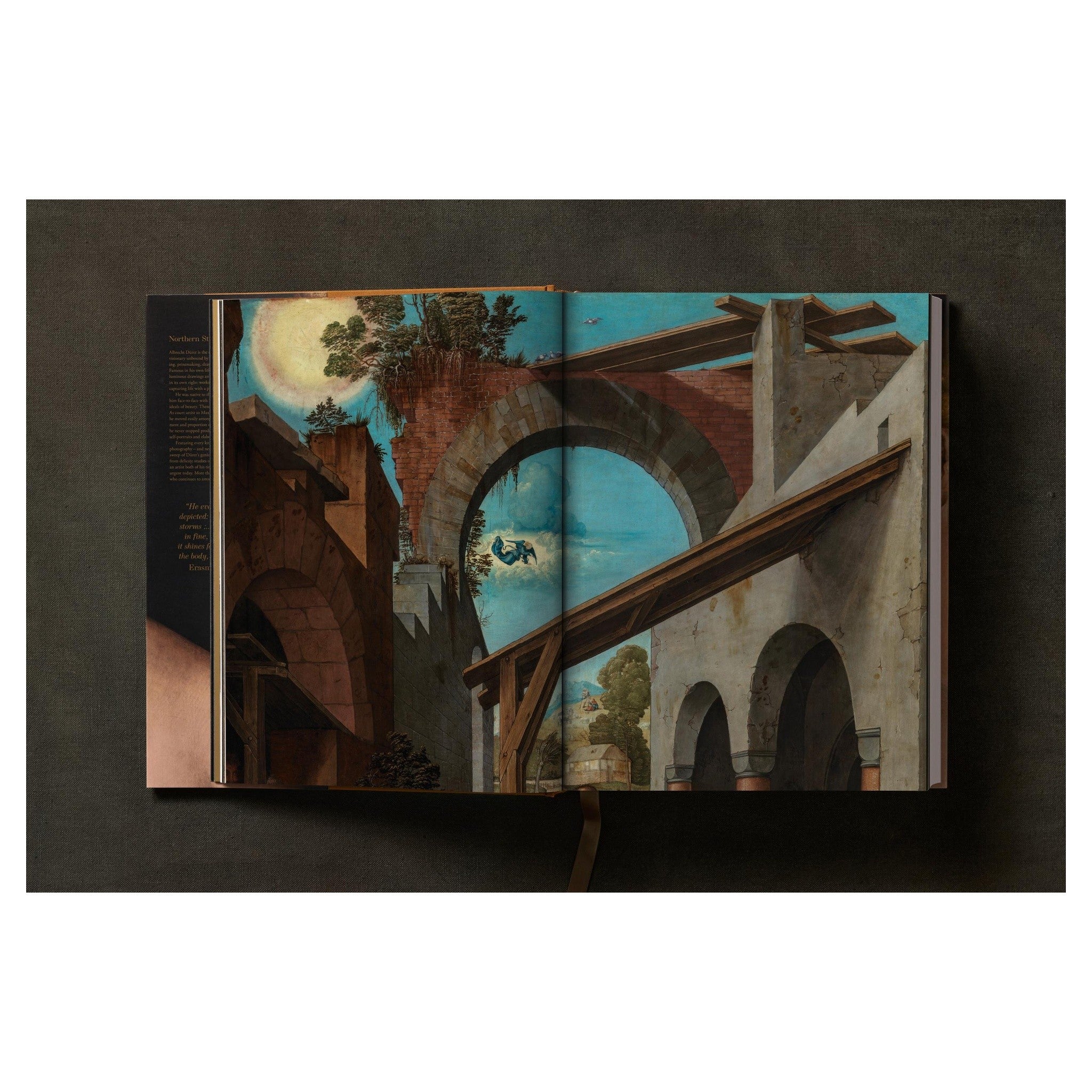 Titelseite mit goldener Dürer-Typografie auf dunklem Hintergrund.