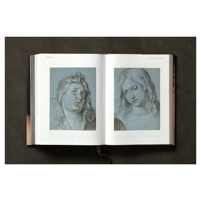 Dürer-Bildband mit detailliertem, fein gemaltem Gesicht.