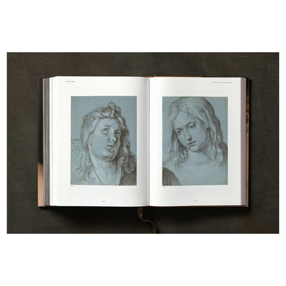 Dürer-Bildband mit detailliertem, fein gemaltem Gesicht.