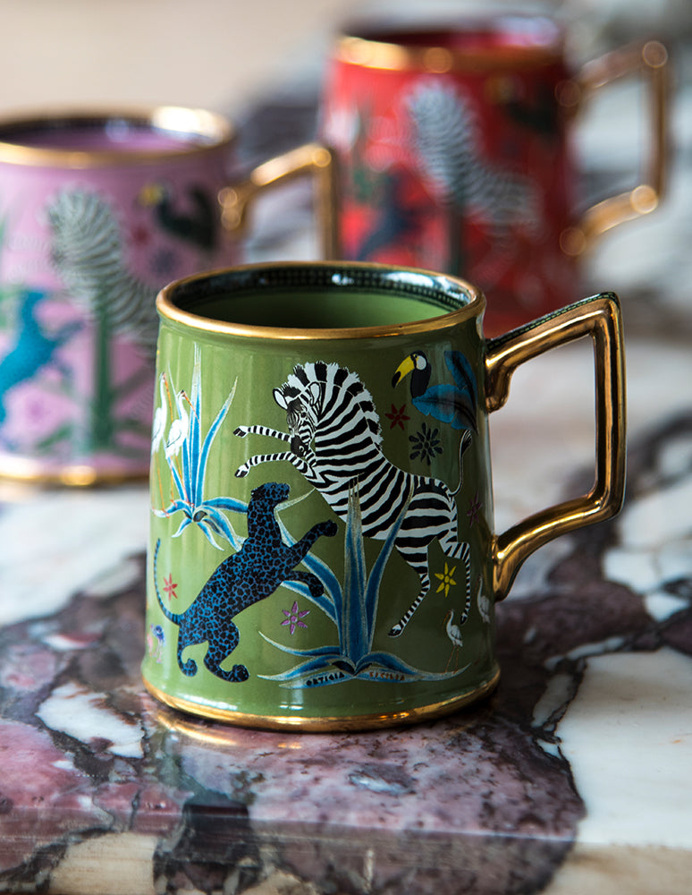 Tasse TAZZA GREEN aus Porzellan von der Marke Ortigia Sicilia