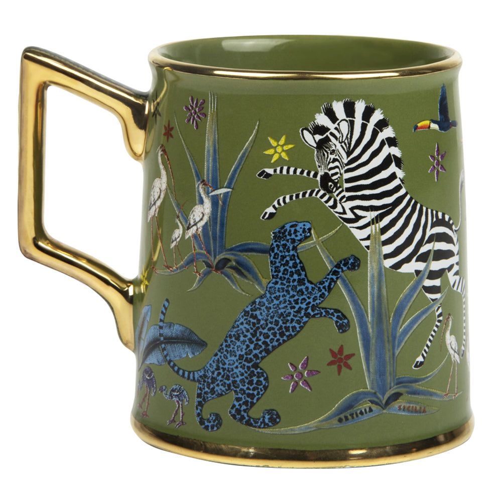 Tasse TAZZA GREEN aus Porzellan von der Marke Ortigia Sicilia