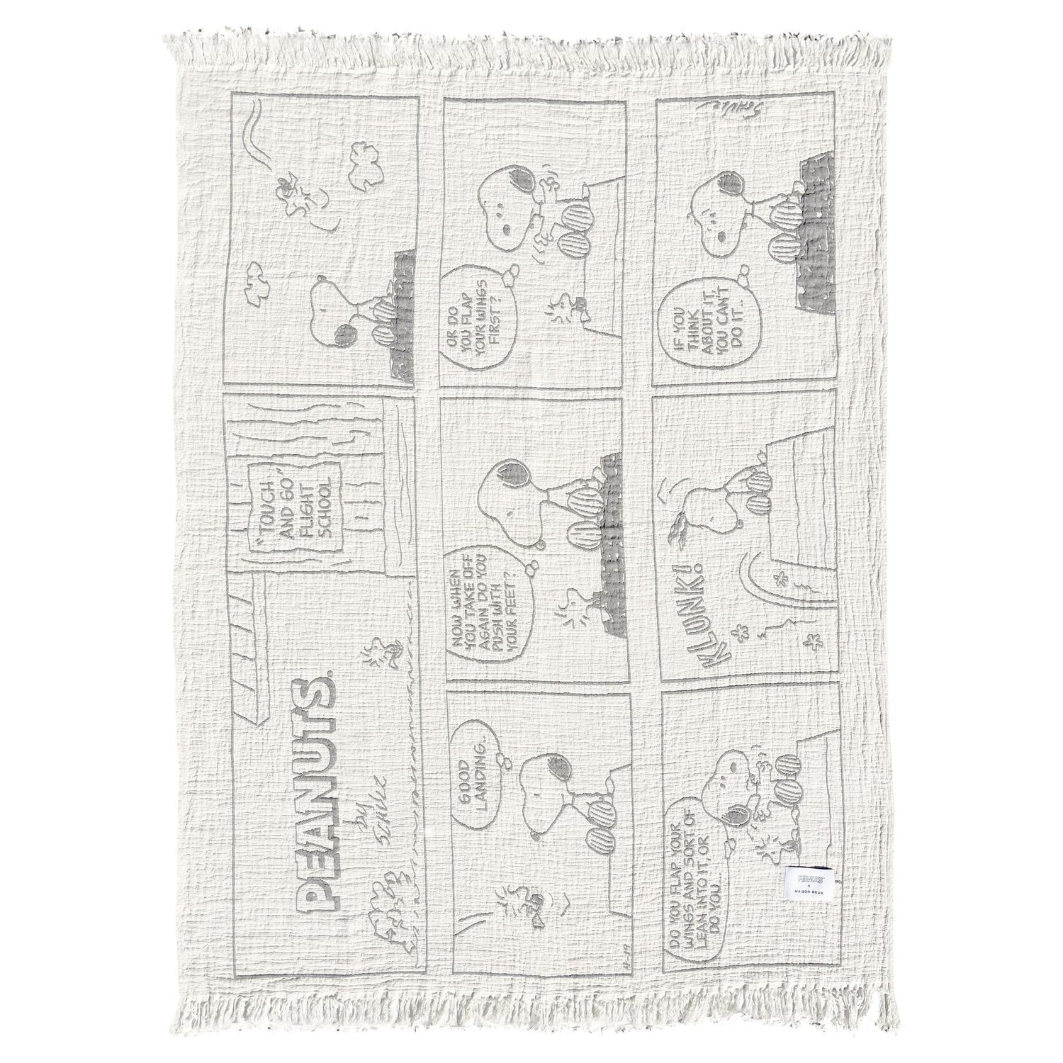 Peanuts Blanket Comic Flightschool Decke mit Comic-Print
