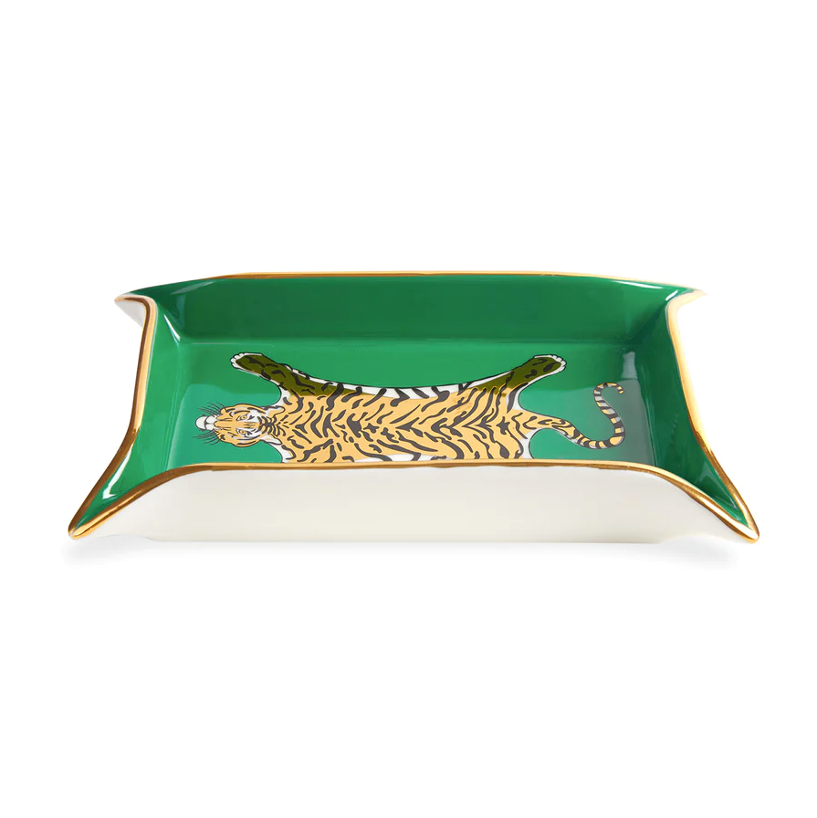 Aufbewahrungsschale TIGER VALET in grün gold