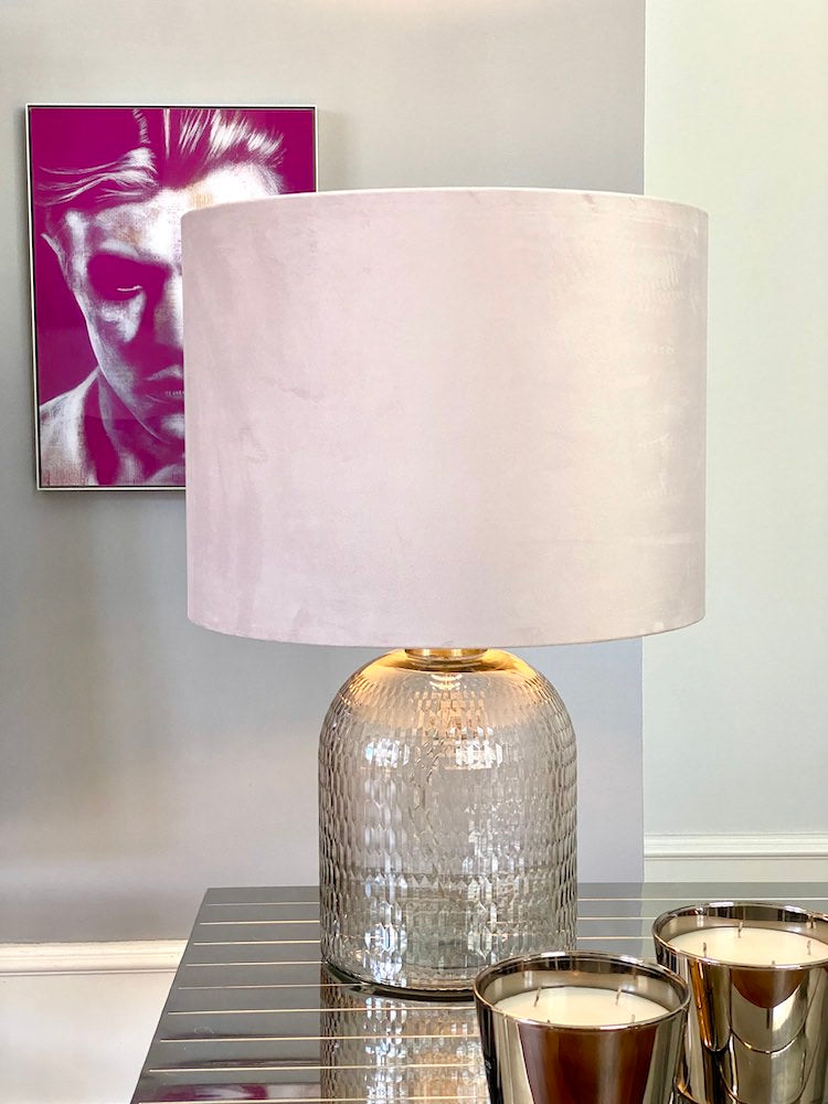 Tischlampe DAWID Glas/Samt