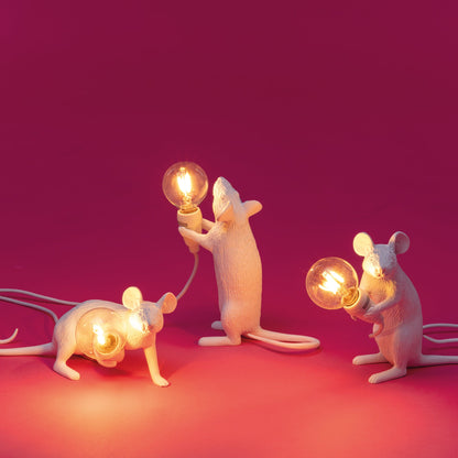 Tischlampe MOUSE LOP weiß von Seletti – ikonisches Design mit spielerischem Charme