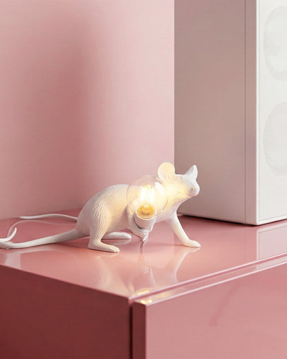 Tischlampe MOUSE LOP weiß von Seletti – ikonisches Design mit spielerischem Charme