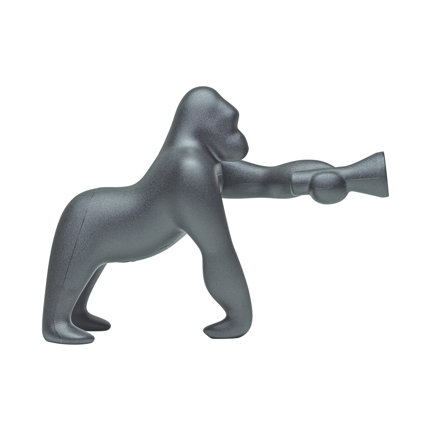 Schwarze Tischleuchte in Gorillaform mit verstellbarem LED-Arm