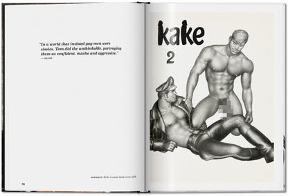 Darstellung von Kake dem berühmten Biker Charakter von Tom of Finland in Leder Outfit