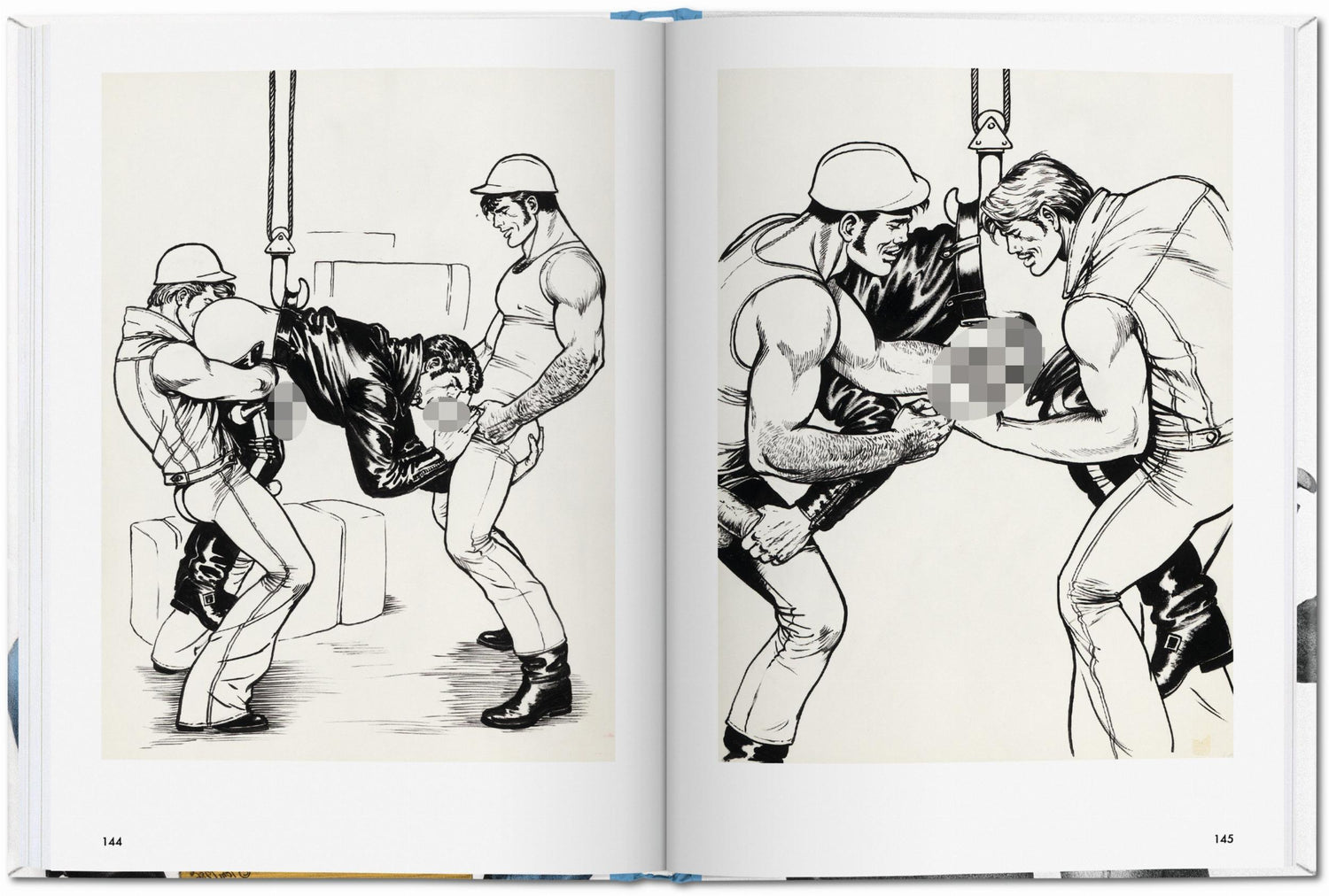 Archivskizze eines Arbeiter Mannes von Tom of Finland im typischen hypermaskulinen Kunststil mit Fokus auf Körperlichkeit und Kraft