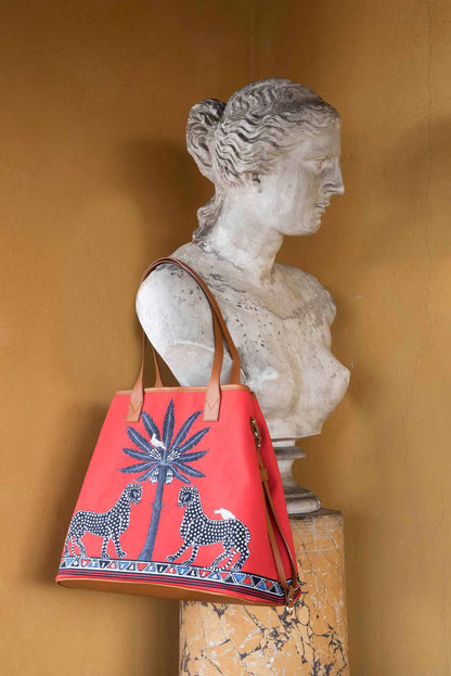 Tote Bag GATTOPARDO ROSSO in Rot von Ortigia Sicilia