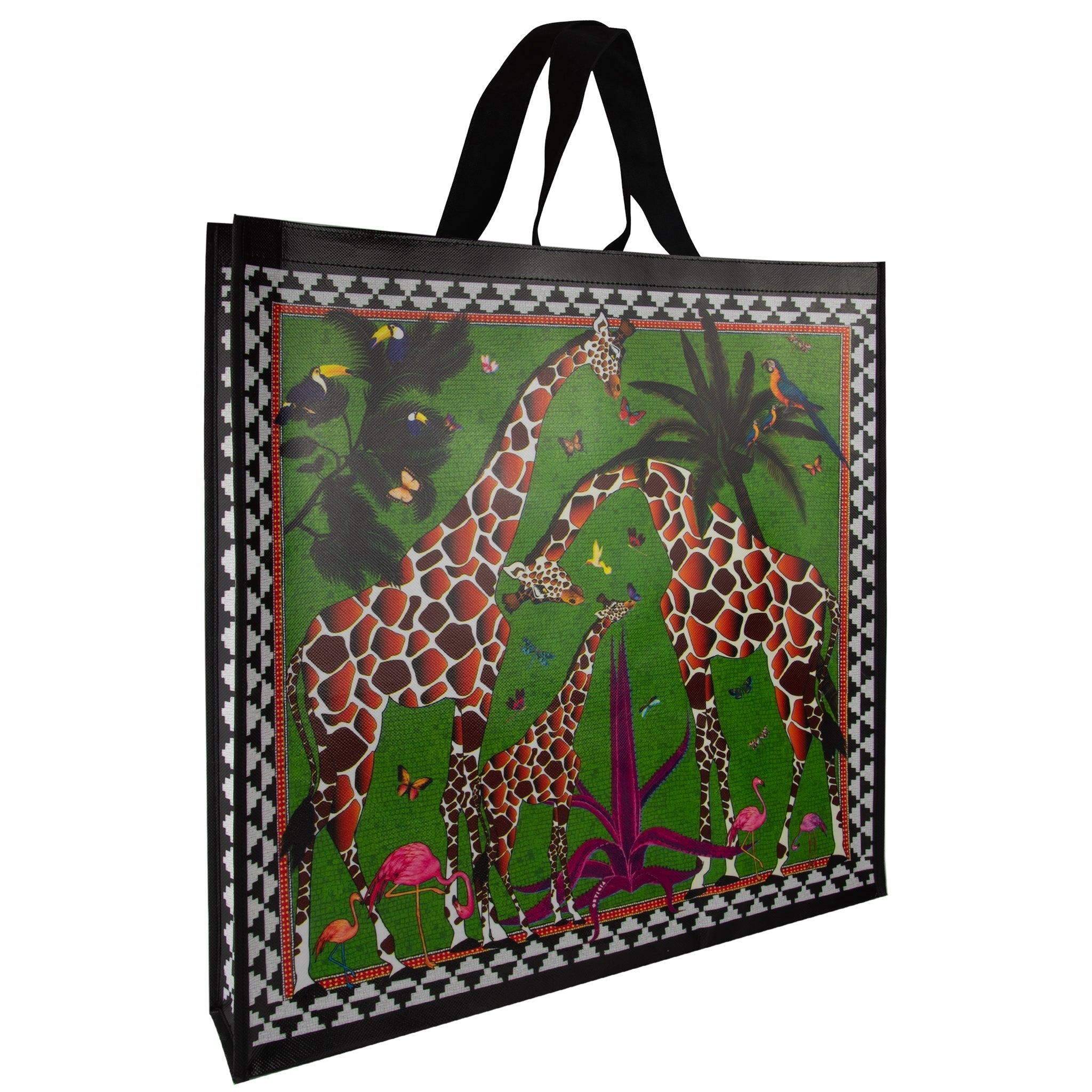 BOLSO DE MANO JIRAFA verde