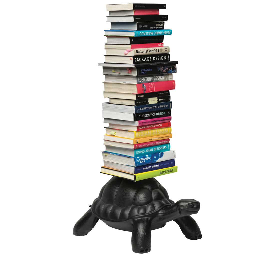 Turtle Carry Bücherregal in schwarz - Design Marcantonio