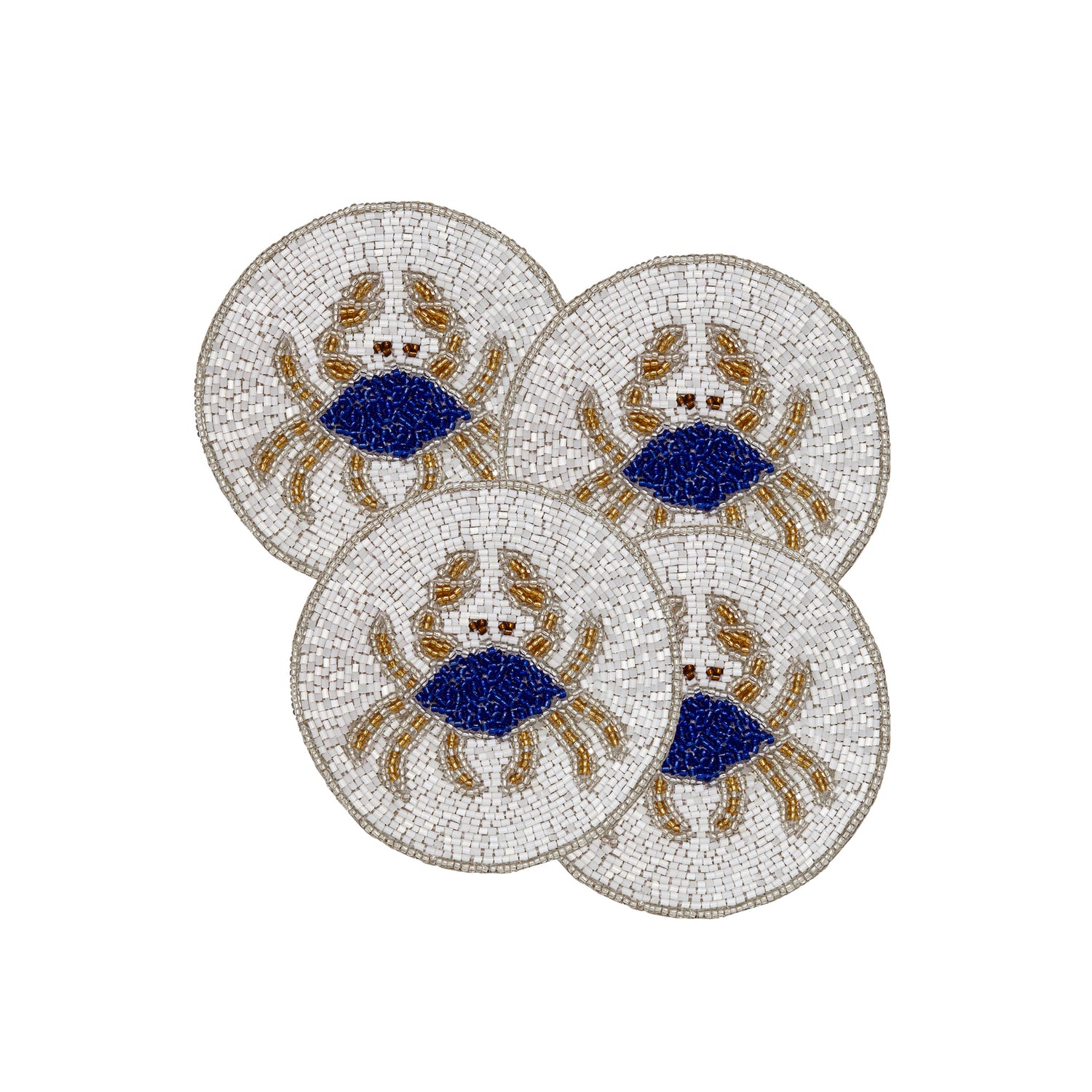 Untersetzer "Crab" – handbestickt im 4er-Set von Joanna Buchanan