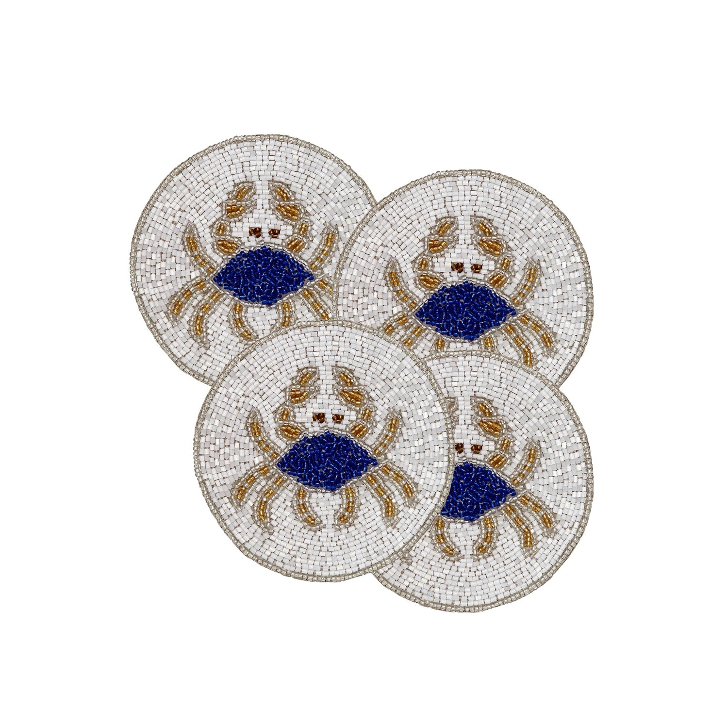 Untersetzer "Crab" – handbestickt im 4er-Set von Joanna Buchanan