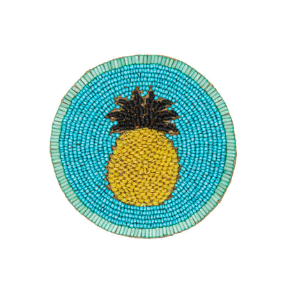 Untersetzer "Pineapple" – handbestickt mit Glasperlen von Joanna Buchanan
