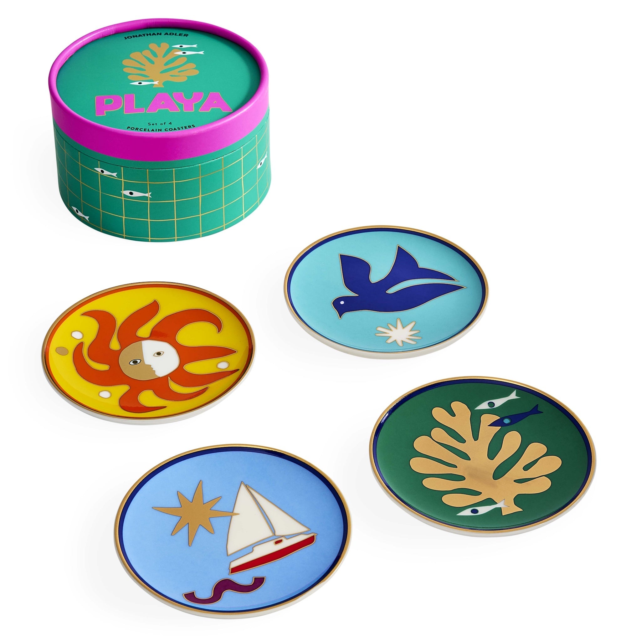 Jonathan Adler Playa Untersetzer – 4er-Set