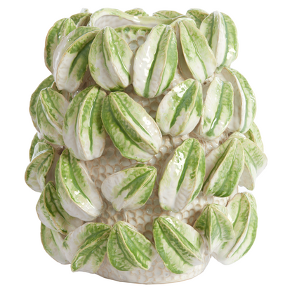 CARAMBOLA Vase von Light &amp; Living in Creme und Grün
