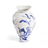 Seletti FLORAL DELFT Vase mit asymmetrischer Öffnung und blauem Dekor
