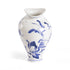 Seletti FLORAL DELFT Vase mit asymmetrischer Öffnung und blauem Dekor