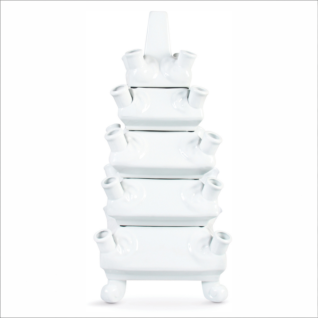 Vase Layer White – Zeitlose Designvase aus Porzellan