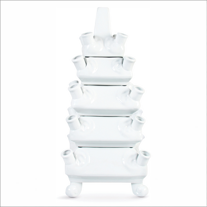 Vase Layer White – Zeitlose Designvase aus Porzellan
