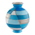 Vase TORINO in blau, silber von Jonathan Adler