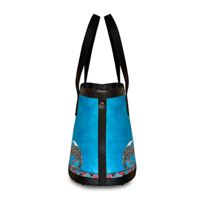 Velvet BUCKET BAG in Blau von Ortigia Sicilia