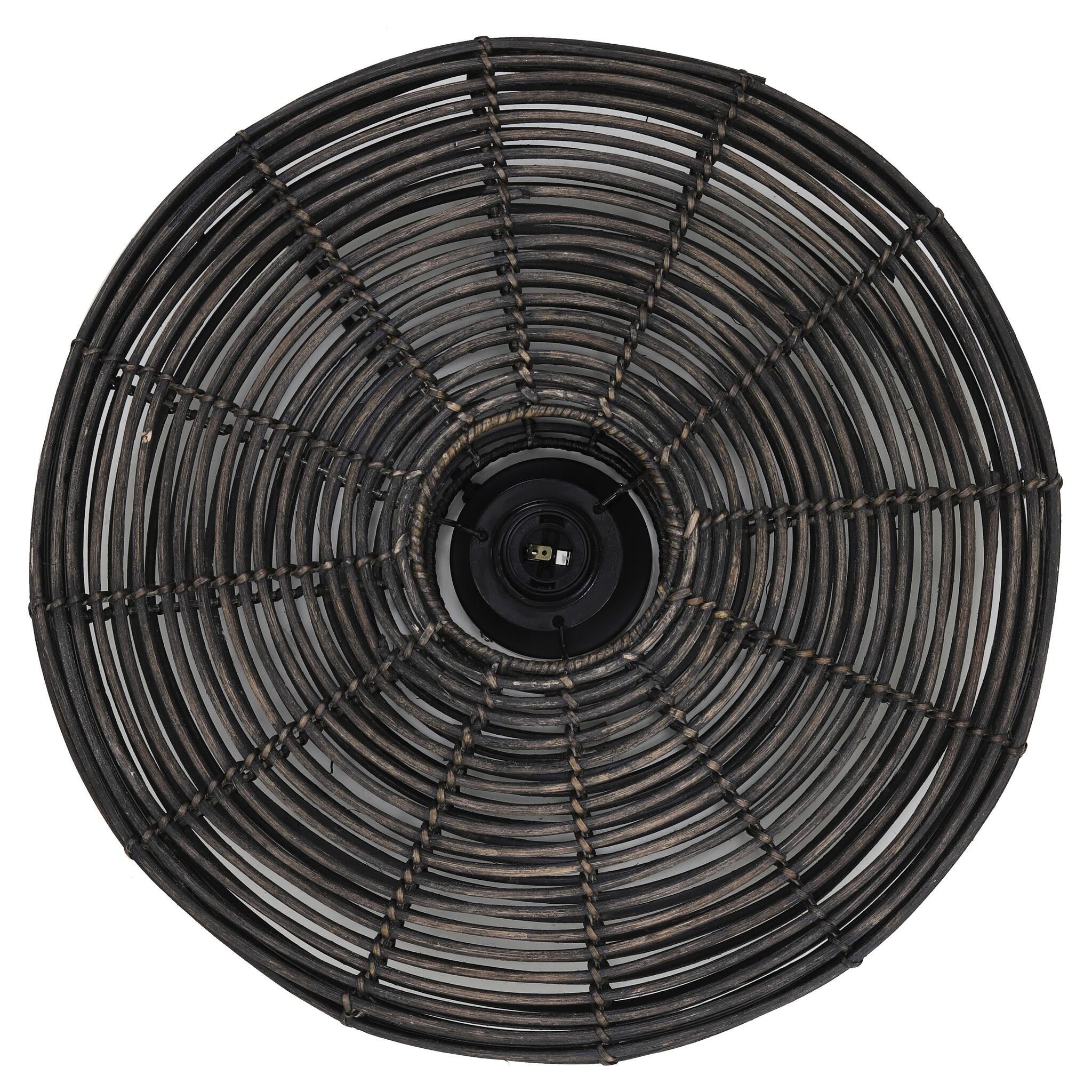 MATAKA Rattan Wandleuchte Ø51x21 cm mit Eisenrahmen