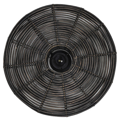 MATAKA Rattan Wandleuchte Ø51x21 cm mit Eisenrahmen