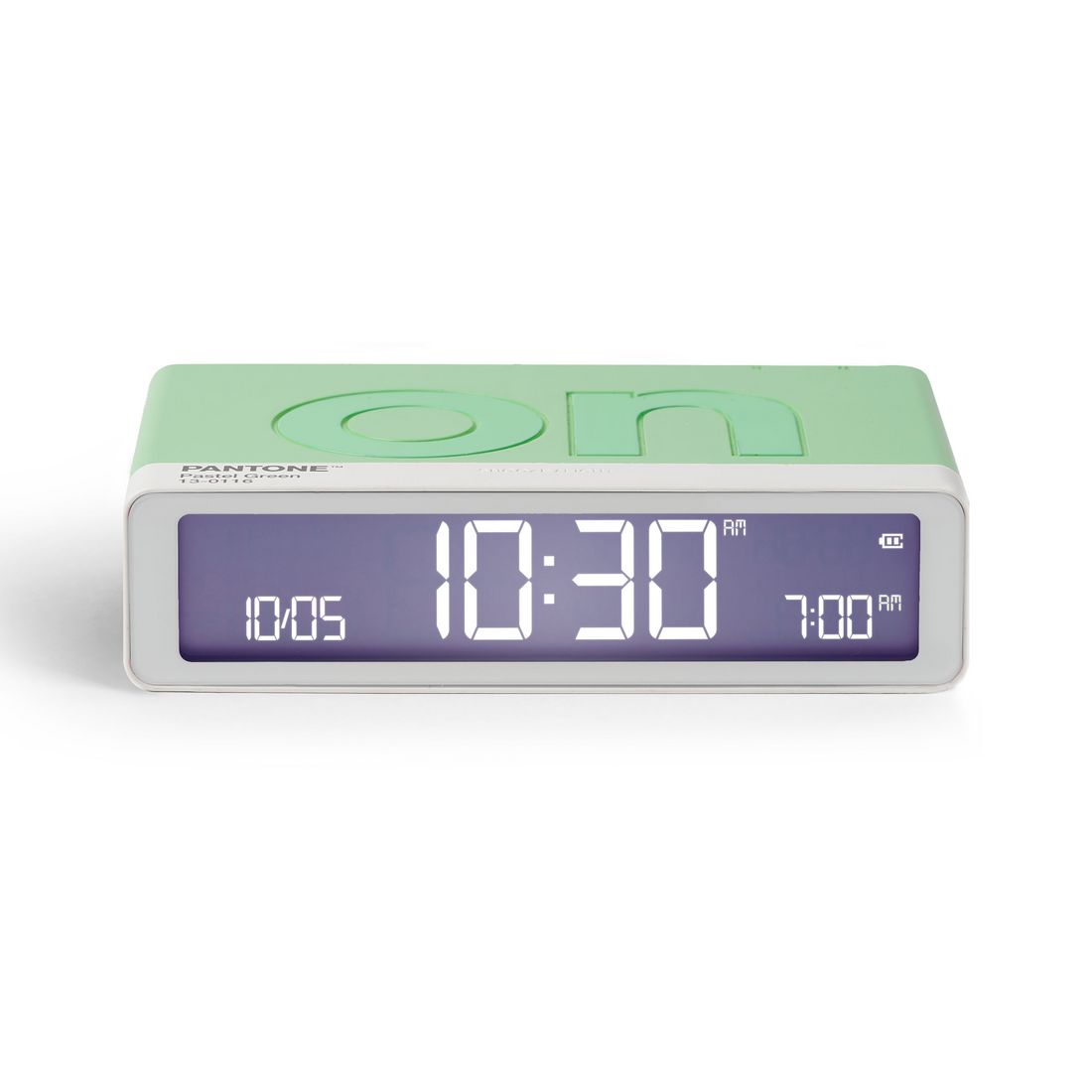 Digitaler Flip Classic Wecker von LEXON in Pastellgrün