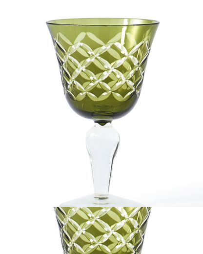 Weinglas CUTTINGS grün