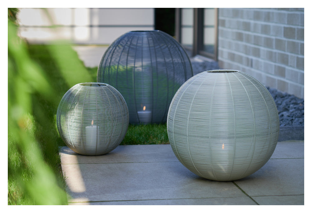 Windlicht KNOKKE hellgrau Ø 30 cm