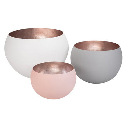 Windlicht-Set Madras in blush und gold von GiftCompany