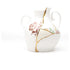 Kintsugi Vase mit Goldapplikationen aus feinem Porzellan