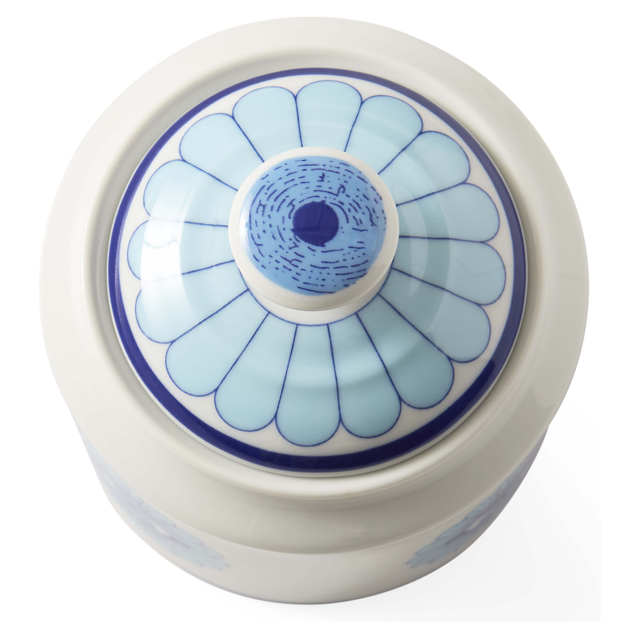 Hochwertige Porzellan-Zuckerdose mit ikonischem Augenmotiv