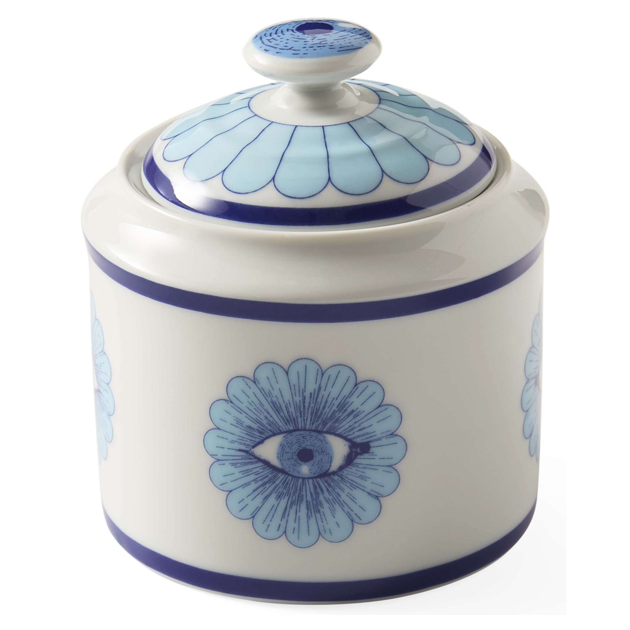 Luxuriöse DRUGGIST Zuckerdose von Jonathan Adler mit Goldakzenten