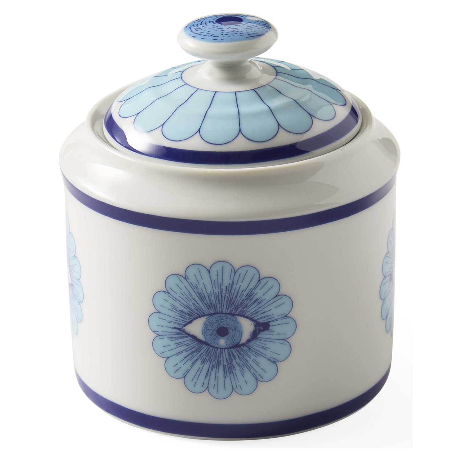 Luxuriöse DRUGGIST Zuckerdose von Jonathan Adler mit Goldakzenten